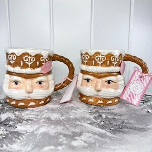 NEW Peppermint & Pine Gingerbread Nutcracker Christmas Mugs